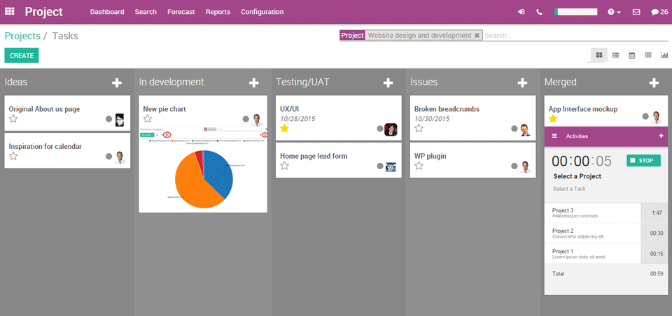 Odoo text and image block