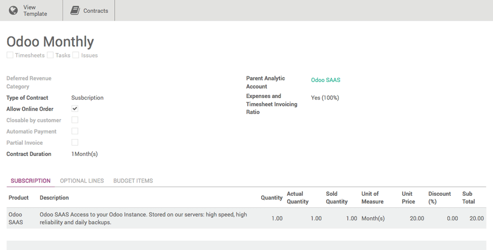 Odoo text and image block